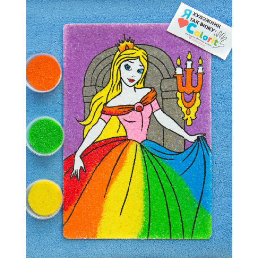 Трафарет для розмальовки піском Принцеса H6 - изображение 2 - интернет-магазин tricolor.com.ua